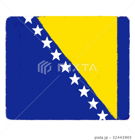 ボスニア・ヘルツェゴビナ　国旗 32443905