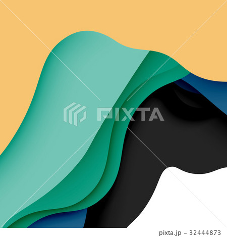 3d vector abstract background with cut shapes 3d vector abstract background with cut shapes 32444873