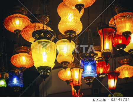 Colourful Lantern Light glow Interior decoration 32445734