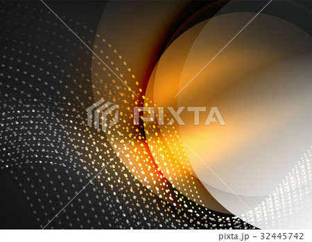 Glowing wave created with particles on dark color 32445742