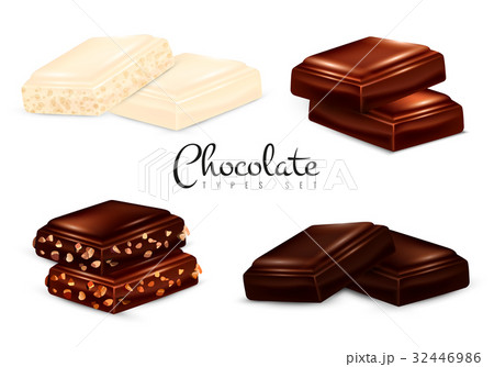 Realistic Chocolate Types Set 32446986