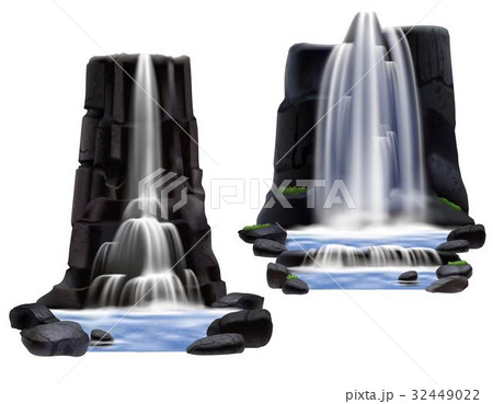 Waterfalls Realistic Composition Set 32449022