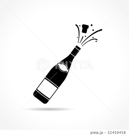 champagne bottle explosion icon 32450458