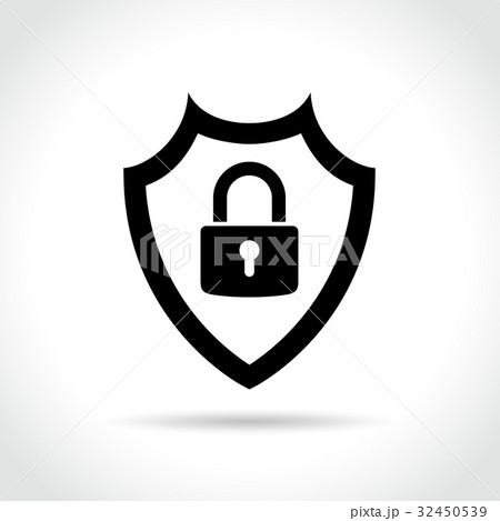 Padlock In Security Shield Iconのイラスト素材