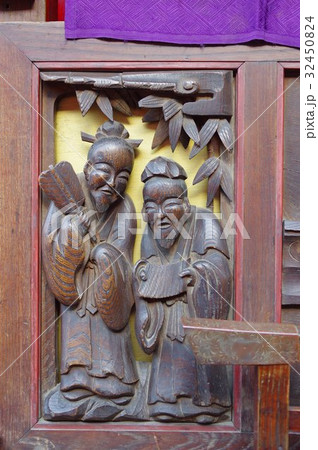 信州 松本の文化財 須々岐水神社の祭りの舞台 新井町の舞台の彫刻 舞台(山車)は長野県宝指定 信州 松本の文化財 須々岐水神社の祭りの舞台 新井町の舞台の彫刻 舞台(山車)は長野県宝指定 32450824