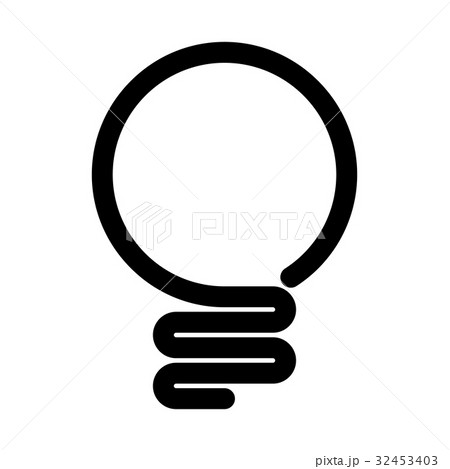 Light bulb icon. Simple black line symbol isolated 32453403