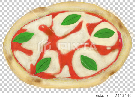 手描き ピザのイラスト素材 32453440 Pixta