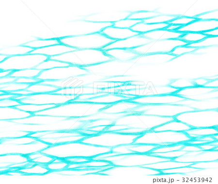 手描き水彩の水面の波紋のイラスト素材