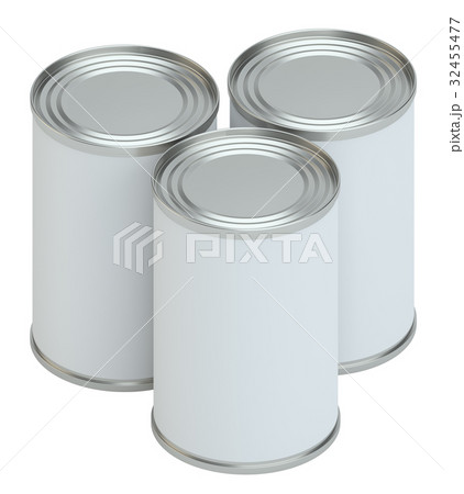 Metal tin can, canned food. Product packing 32455477