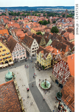 Aerial view of Rothenburg ob der Tauber 32457536