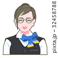 制服を着たOL　笑顔　ベクター 32458788