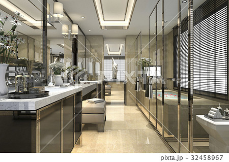 modern classic bathroom with luxury tile decor modern classic bathroom with luxury tile decor 32458967