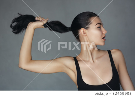 Fashion woman with ponytail Fashion woman with ponytail 32459903