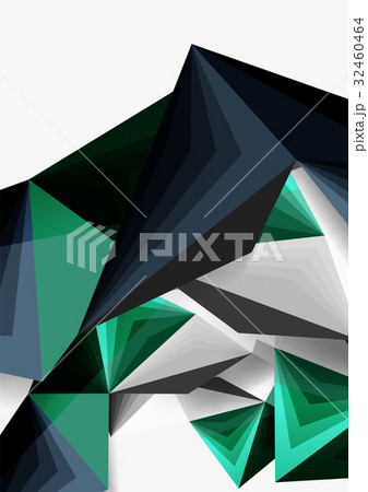 Vector low poly style 3d triangle line Vector low poly style 3d triangle line 32460464