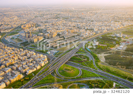 Iran highway, aerial view. Tehran 32462120