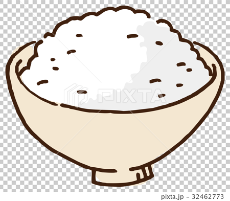 白米ご飯のイラストのイラスト素材