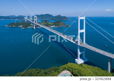 来島海峡大橋（しまなみ海道）　空撮 32462888