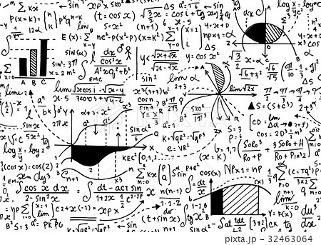Math education pattern with handwritten formulas Math education pattern with handwritten formulas 32463064