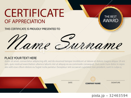 Red Elegance horizontal certificate with Vector Red Elegance horizontal certificate with Vector 32463594