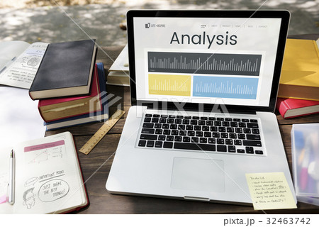 Illustration of business performace research graph Illustration of business performace research graph 32463742