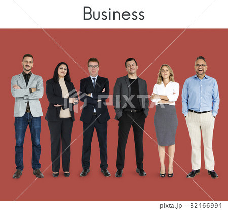 Diverse Business People Set Gesture Studio Isolated Diverse Business People Set Gesture Studio Isolated 32466994
