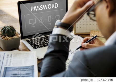 Computer Security System Data Protection Graphic Computer Security System Data Protection Graphic 32467346