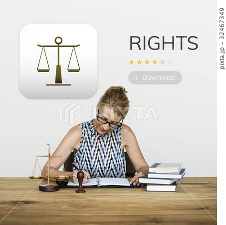 Woman working a document with law concept Woman working a document with law concept 32467349