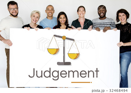 People with Illustration of justice scale rights and law People with Illustration of justice scale rights and law 32468494