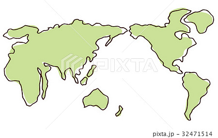 ざっくり描かれた世界地図のイラスト素材 32471514 Pixta