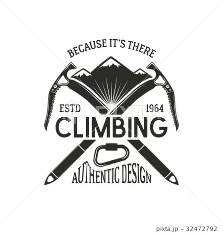 Vintage climbing badge. Climbing logo, vintage 32472792