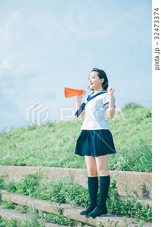 応援する高校生 応援する高校生 32473374