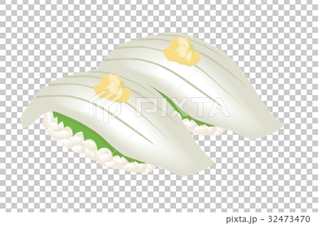 イカの寿司のイラスト 握り寿司のイラスト素材