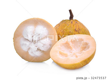 whole and half santol tropical fruit isolated whole and half santol tropical fruit isolated 32473537