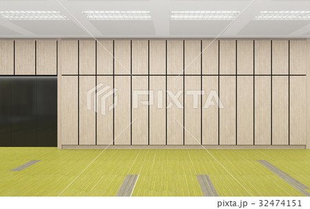 empty modern kitchen area in office corporate, 3d render interio 32474151