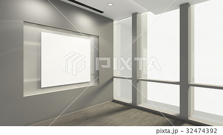 Modern Empty Room, 3d render interior design, mock up illustrati Modern Empty Room, 3d render interior design, mock up illustrati 32474392
