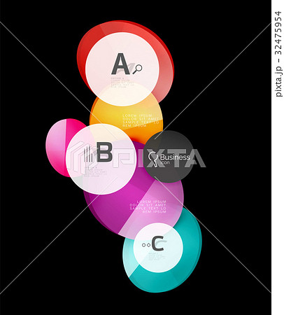 Glass circles on black Glass circles on black 32475954