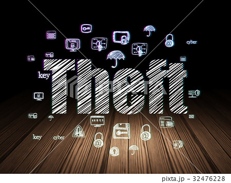 Security concept: Theft in grunge dark room Security concept: Theft in grunge dark room 32476228