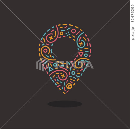 Abstract business logo icon with location 32476299