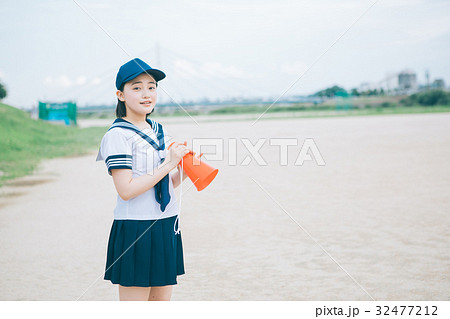 野球部のマネージャーの写真素材