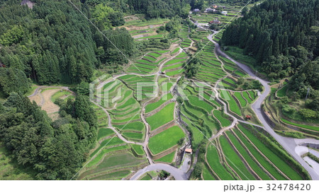 福岡県うきは市のつづら棚田 福岡県うきは市のつづら棚田 32478420