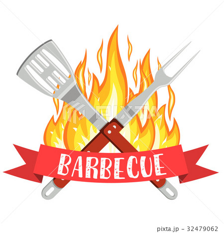 Barbecue party logo 32479062