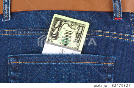 Money in jeans pocket 32479327