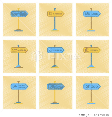 assembly flat shading style icons sign aquatic Zoo 32479610