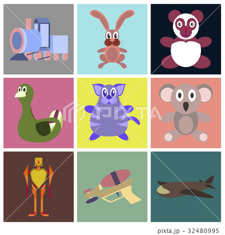 assembly flat icons Kids toysのイラスト素材 [32480995] - PIXTA