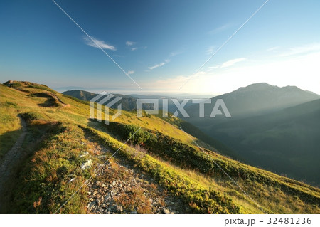 Picturesque Tatra Mountains at dawn, Carpathians Picturesque Tatra Mountains at dawn, Carpathians 32481236