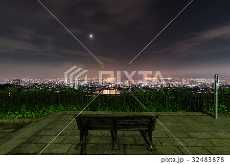 神戸の夜景 掬星台 灘丸山公園の写真素材