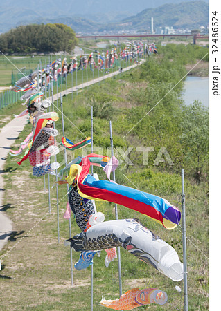 有田川河川敷 ふるさとの川総合公園のこいのぼり 有田川河川敷 ふるさとの川総合公園のこいのぼり 32486624