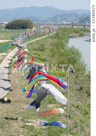 有田川河川敷 ふるさとの川総合公園のこいのぼり 有田川河川敷 ふるさとの川総合公園のこいのぼり 32486625