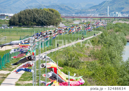 有田川河川敷 ふるさとの川総合公園のこいのぼり 32486634