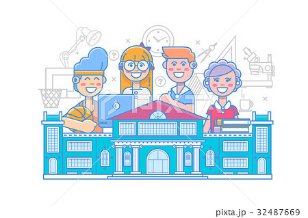 School children activities. linear education School children activities. linear education 32487669